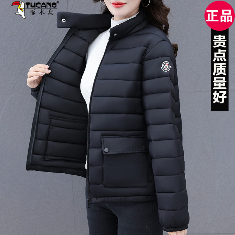 啄木鸟羽绒棉马甲女款外穿2025秋冬新款立领坎肩保暖马夹百搭外套