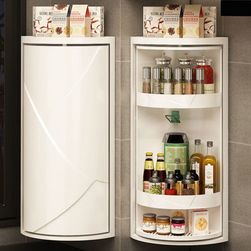 日本进口厨房置物架家用调味料储物架收纳架旋转壁挂台面三角柜拐,厨房/烹饪用具,厨房置物架/置物柜/角架,淘宝优惠券,粉丝福利购,淘宝优惠卷