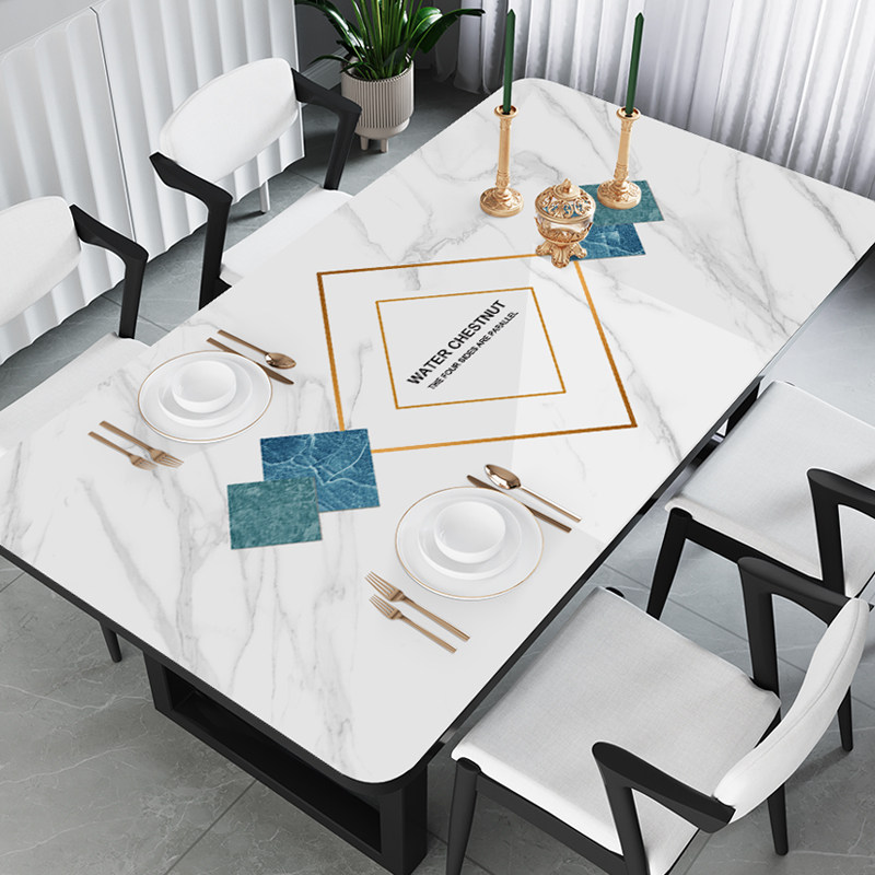 桌布免洗防水防油pvc餐桌垫轻奢高级感软玻璃防烫长方形茶几桌垫,居家布艺,桌布,淘宝优惠券,粉丝福利购,淘宝优惠卷