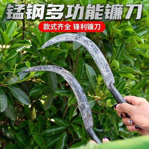 手工锻打老式齿镰农用割麦子打草