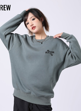 1701原创加绒印刷男女同款纯色简约风卫衣