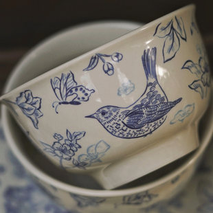 泽滕家高脚圆碗欧式轻奢复古风餐具盘碟vintage送礼乔迁小众设计