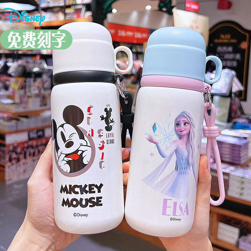迪士尼儿童保温杯316食品级内胆带盖可喝水女生吸管杯上学专用
