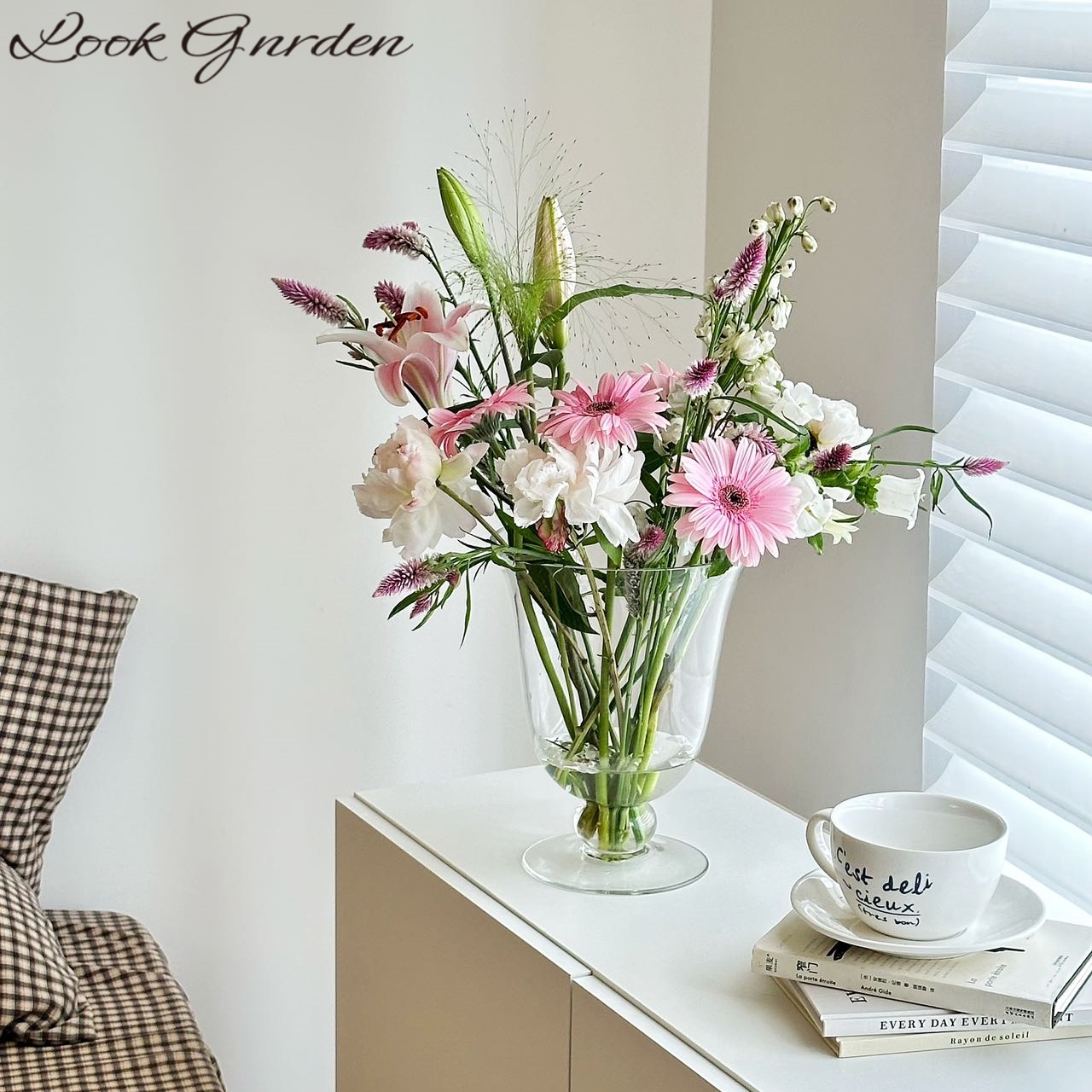 高级感花瓶摆件网红ins风透明玻璃水养插花鲜花客厅餐桌家用装饰