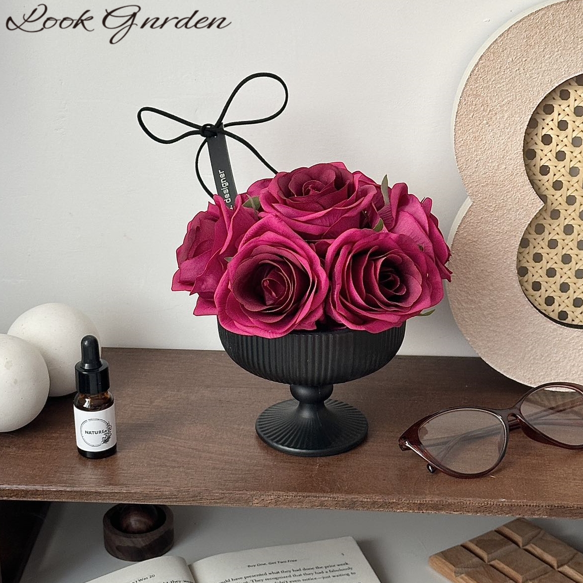 香薰扩香法式轻奢玫瑰花仿真花餐桌客厅摆设家居装饰品桌面摆件