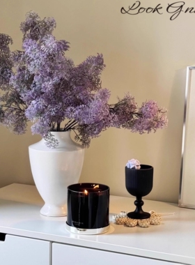 高级感蓬莱松仿真植物雾凇紫色假花仿真花摆设客厅装饰家居摆件