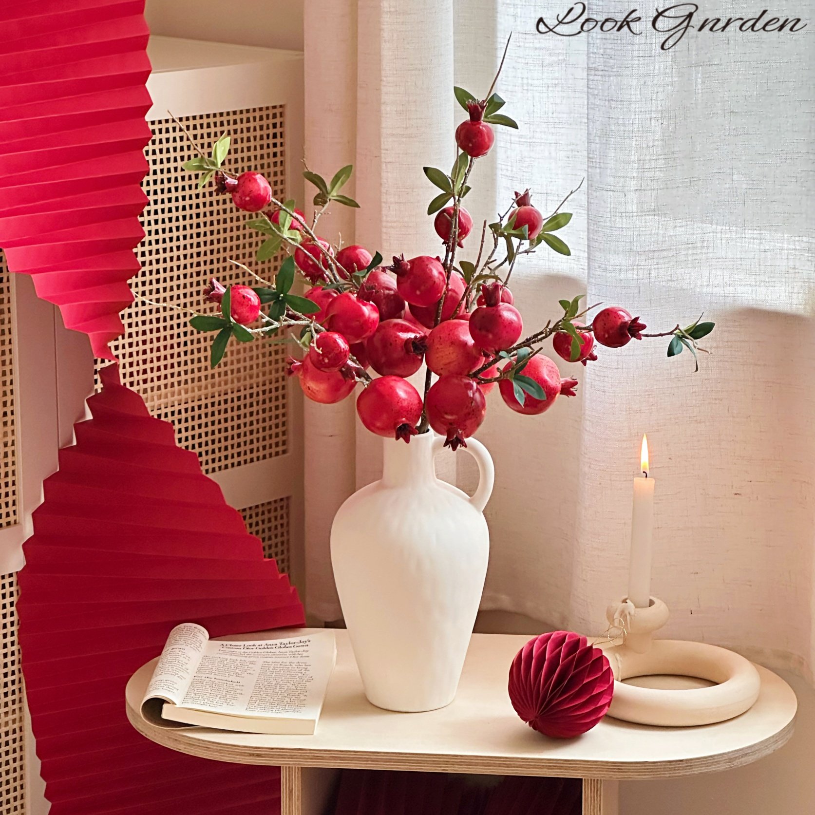 中式仿真石榴果实仿真花