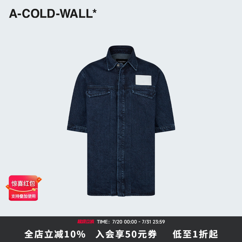 【限时直降】ACW春夏男女同款短袖丹宁牛仔衬衫外套短袖ACWMSH135