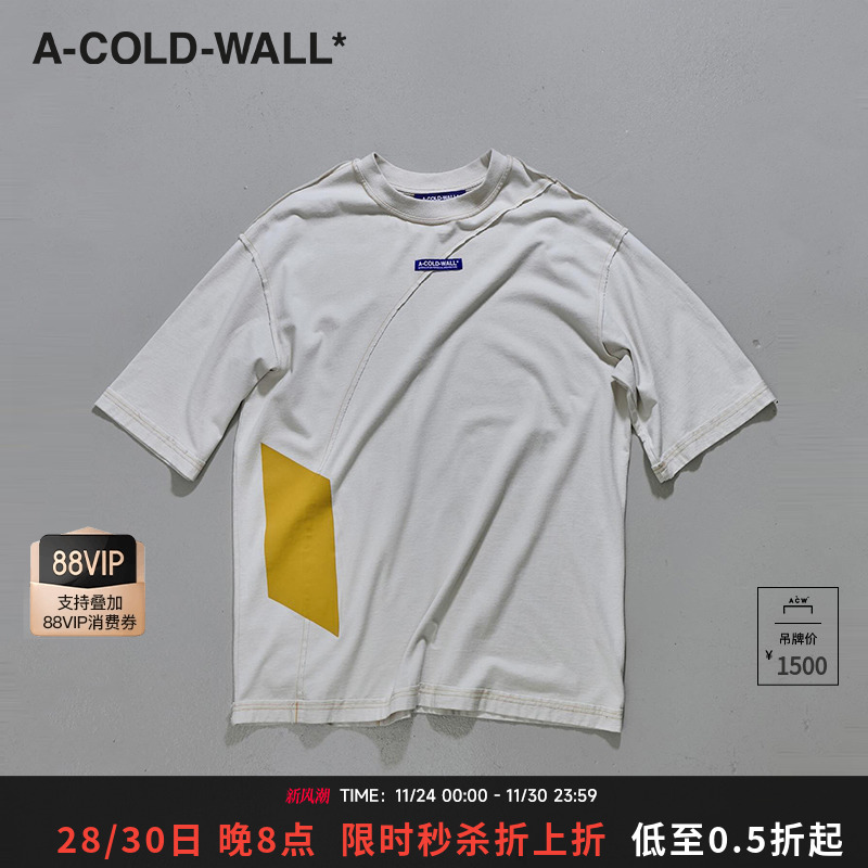 ACOLDWALL2024秋圆领纯棉T恤