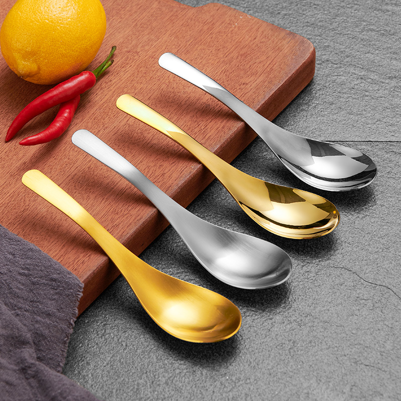 家用湯勺餐廳吃飯勺加厚金色湯勺