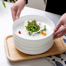 纯白陶瓷窝盘深口盘子菜盘家用骨瓷餐具餐盘碟子蒸鸡蛋羹白色深盘