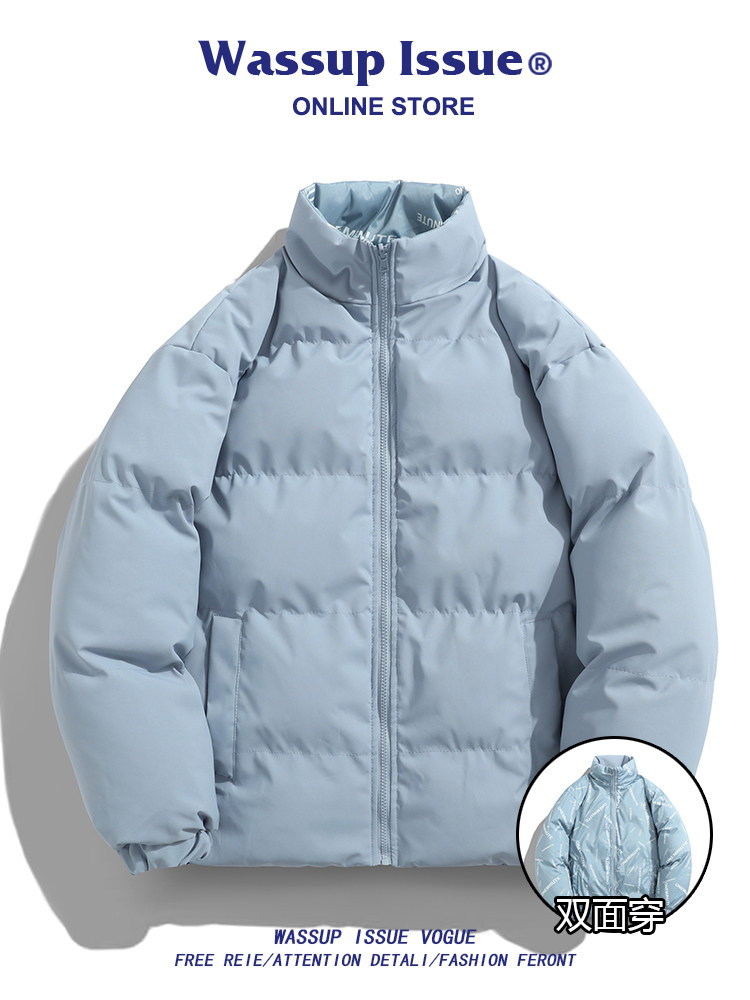 WASSUP ISSUE AMERICAN-STYLE REVERSIBLE COTTON CLOTHES MENS WINTER FASHION BRAND NICHE RUFFIAN HANDSOME THICKENED DOWN COTTON CLOTHES MEN