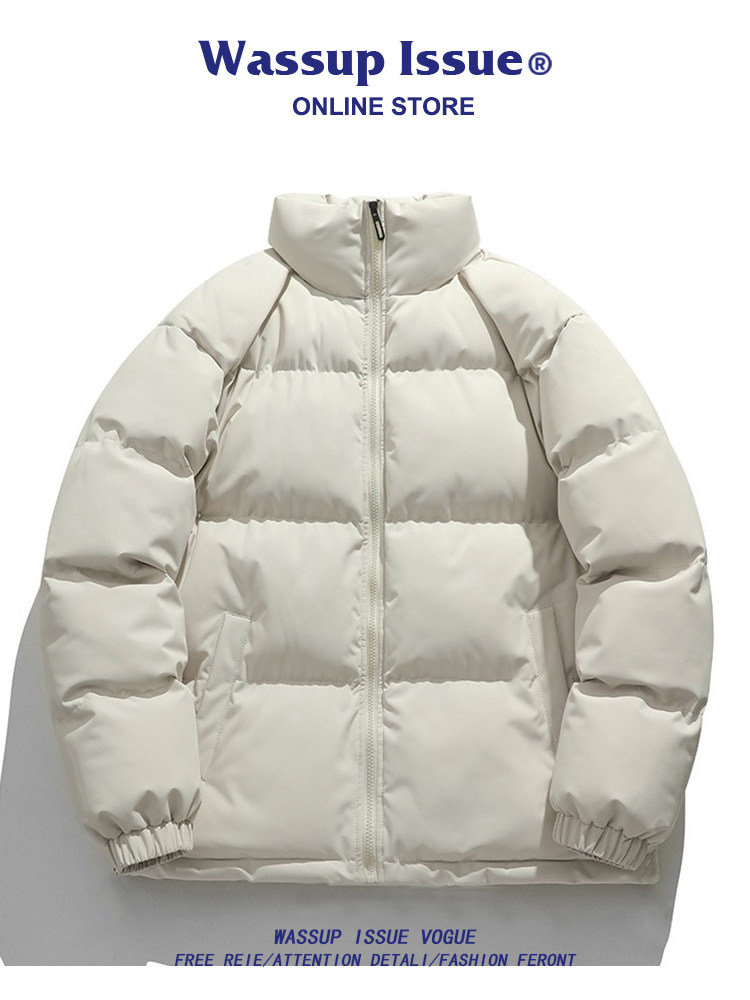 WASSUP ISSUE AMERICAN DOWN COTTON JACKET MENS BREAD CLOTHES 2024 NEW JACKET LOOSE TIDE BRAND COTTON CLOTHES MEN