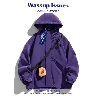 秋季 宽松工装 ISSUE日系户外冲锋衣男款 WASSUP 夹克登山休闲外套男