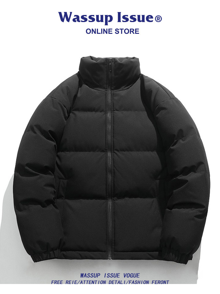 WASSUP ISSUE AMERICAN DOWN COTTON JACKET MENS BREAD CLOTHES 2024 NEW JACKET LOOSE TIDE BRAND COTTON CLOTHES MEN