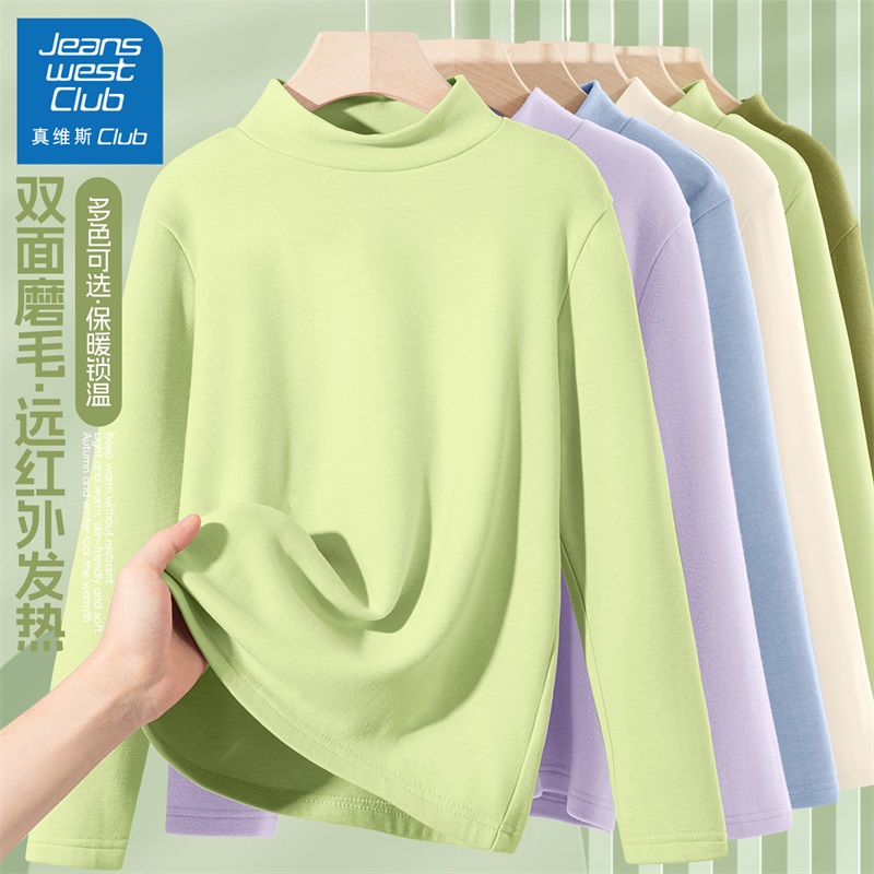 真维斯club女童半高领打底衫2025