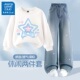 洋气卫衣儿童阔腿牛仔裤 真维斯club女童秋装 女孩秋季 2026新款 套装