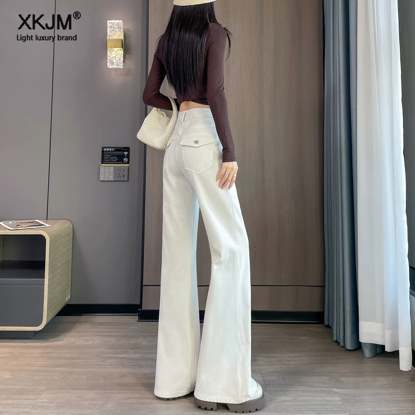 高腰微喇牛仔裤女2026秋季新款