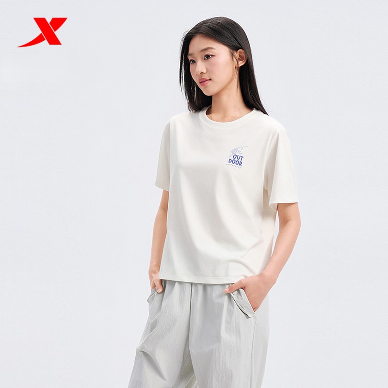 特步女短袖T恤2026夏季新款