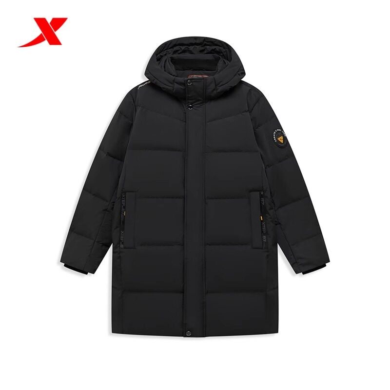 特步中长款羽绒服男2024冬季新款图片