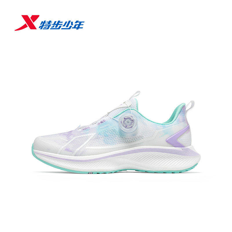 特步童鞋2026春季女大童成长系列网面透气运动跑鞋 674114114001