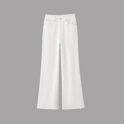 大洪官方小白裤牛仔裤显瘦腿裤裤