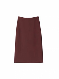 高腰直筒裙女高弹针织后中开叉舒适半身裙显瘦 秋新款 非常好穿