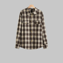 大洪官方严选店栗子酥美拉德磨毛格子polo领衬衫 格子休闲港风春秋