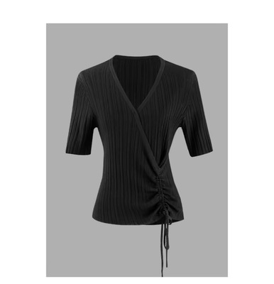 大洪官方严选店墨韵短袖针织衫夏