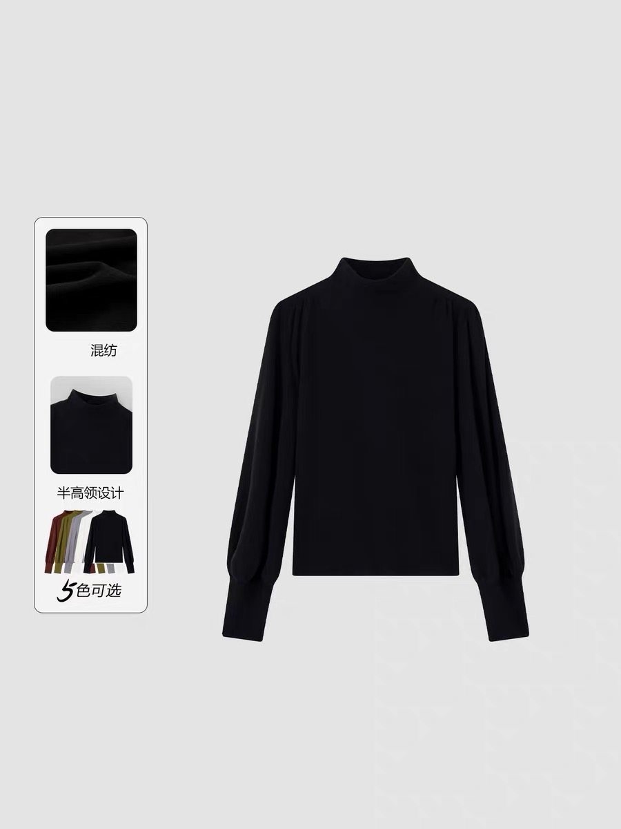 【体面叠搭】法式灯笼袖打底衫女