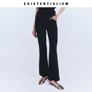 EXISTENTIALISM26SS新款马蹄裤女修身显瘦简约百搭时尚微喇长裤