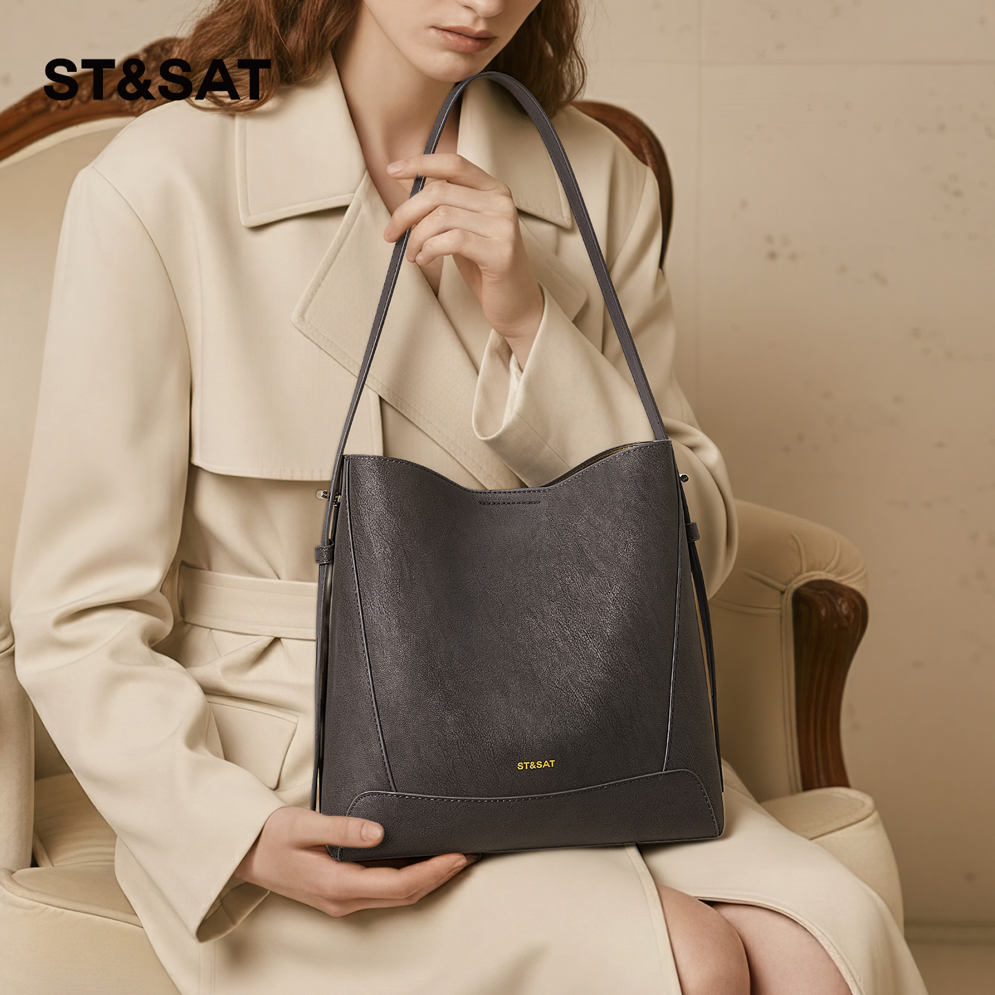 星期六水桶包女大容量单肩斜挎包