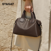 星期六包包女式 2026新款 秋冬真皮单肩手提包斜挎包大容量波士顿包