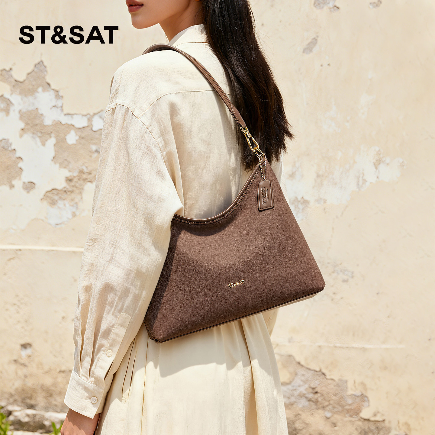 星期六hobo包包女式2025新款复古高级感单肩斜挎包通勤腋下流浪包,箱包皮具/热销女包/男包,通用款女包,淘宝优惠券,粉丝福利购,淘宝优惠卷