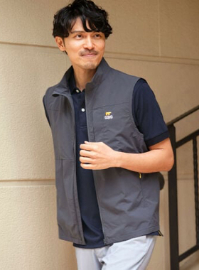 21109日本正品高尔夫春夏男士薄款防风拉链立领运动速干马甲背心