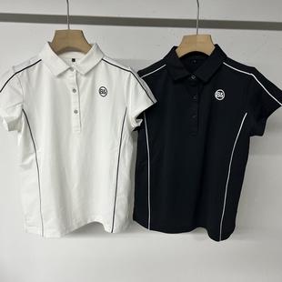 40B193 出口余日单潮牌高尔夫女士春夏翻领短袖速干弹力百搭 S码