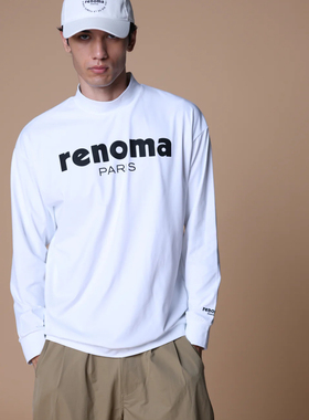 21208日本潮牌高尔夫男士服装秋冬聚酯磨毛打底长袖上衣亲肤速干