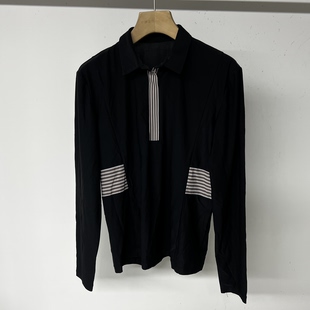 40B191 出口余韩单高尔夫女夏季冰丝凉感翻领半拉链长袖弹力速干