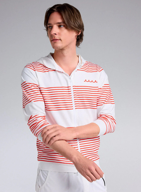 13m37日潮MUTA高尔夫男女同款水陆两用系列条纹拉链连帽夏季外套