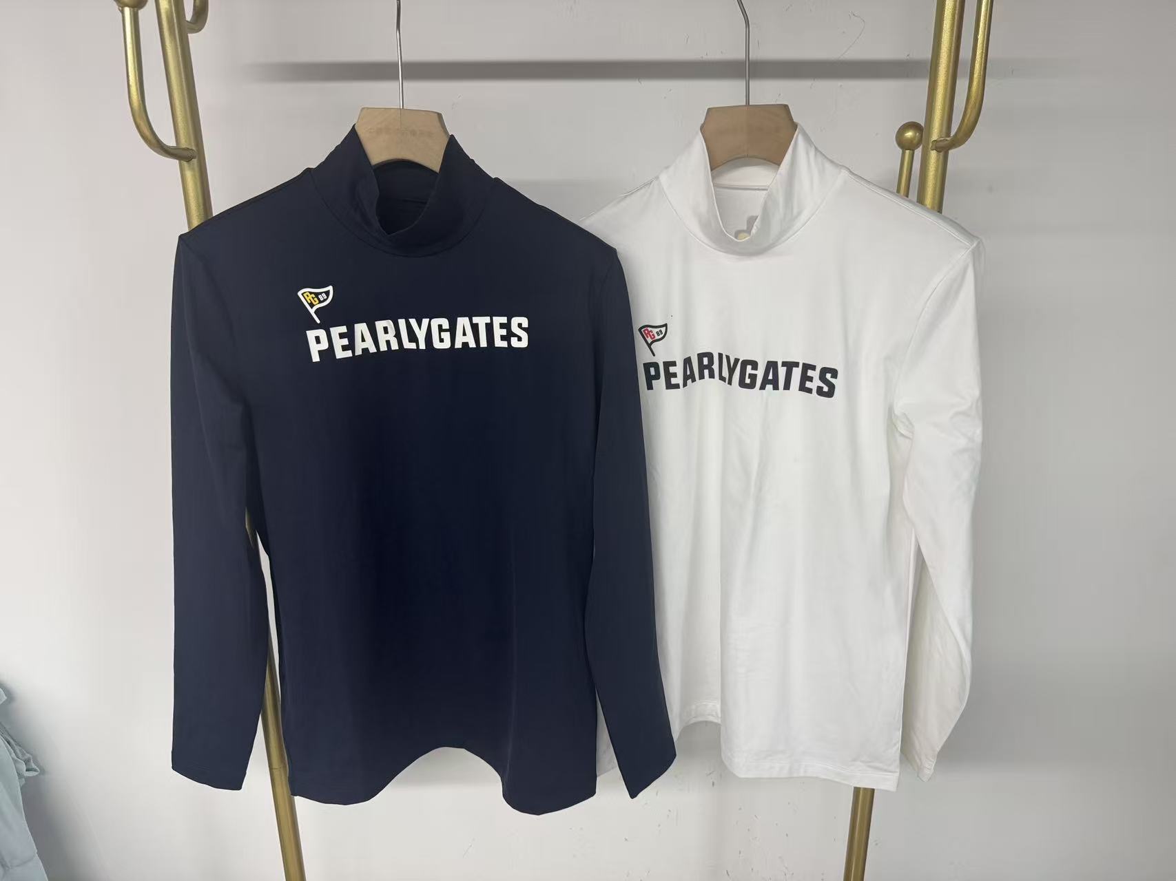 7B149 出口韩国余高尔夫服装男女同款秋冬加绒保暖高领打底衫上衣