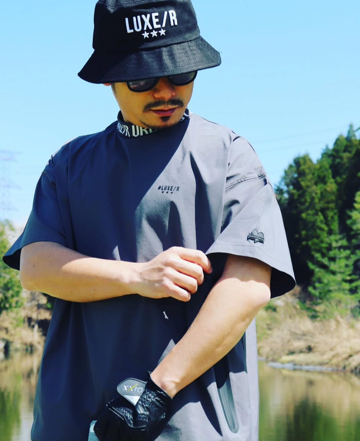 6K076 出口日本潮牌GOLF新款弹力男女同款套头衫夏季短袖凉感宽松