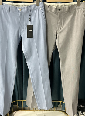 E016 出口高尔夫男装长裤春秋新品细纹格舒适修身运动裤弹力男裤