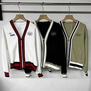 42D68 新品 拉链夹克开衫 宽松外套弹力 出口余日单高尔夫球服女春季