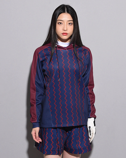 6M24 日本潮牌猴哥高尔夫服装女士春秋连帽卫衣太空棉丝滑柔软