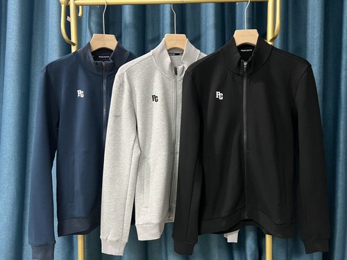 29i04 高尔夫男士外套春秋立领拉链罗纹松紧户外运动店长推荐现货