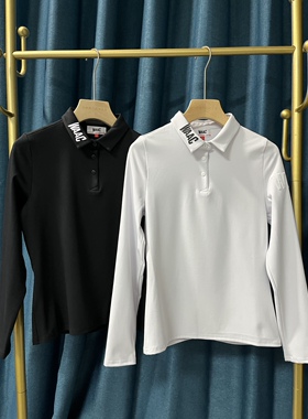 A006 高尔夫球服装女士初秋新品长袖T恤棉弹力白色 亲肤舒适 POLO