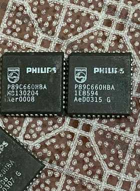 功能正常议价 P89C660HBA/HFA二手现货PLCC44脚