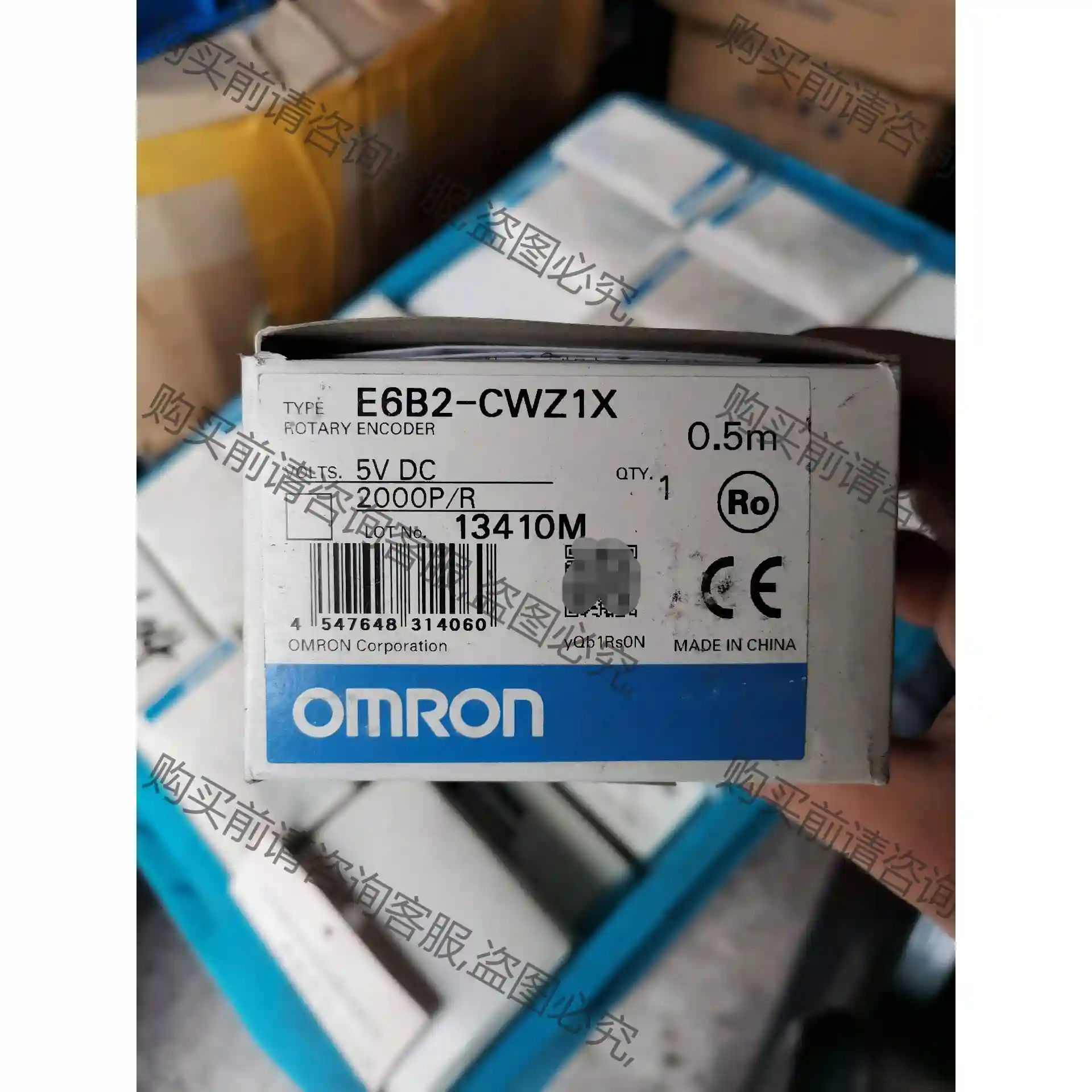 欧姆long旋转编码器E6B2-CWZ1X，2000P/R 5D 先议价 拆机货包好