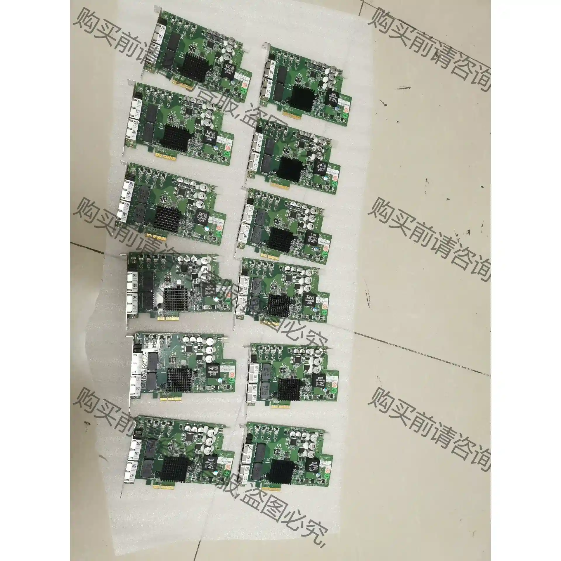 60片研华PCIE-1674V图像采集卡，poe 4网口卡 先议价 拆机货包好