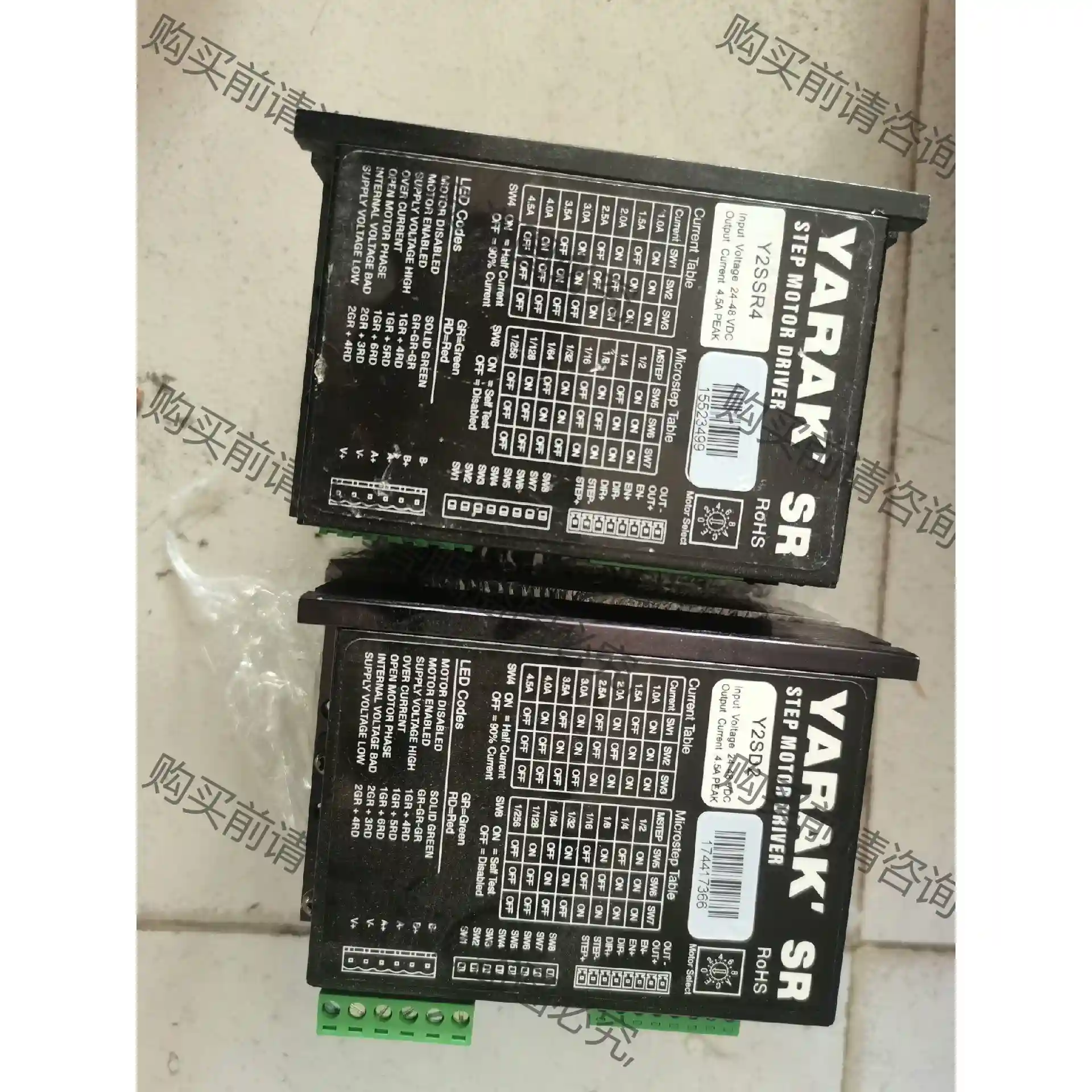 信浓YARAK步进驱动器Y2SSR4/Y2SD2 标价单价 先议价 拆机货包好
